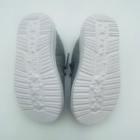 HEY DUDE Wally Toddler Casual Slip On Shoes Gray Linen Blend - Size 7 - Picture 10 of 10